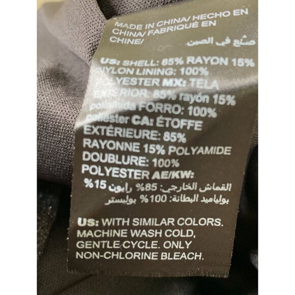 WHBM Sweater Dress Midi Mock Neck NWT Size 4 S Shimmer Sheath 7782 Black Ikat - Picture 5 of 9